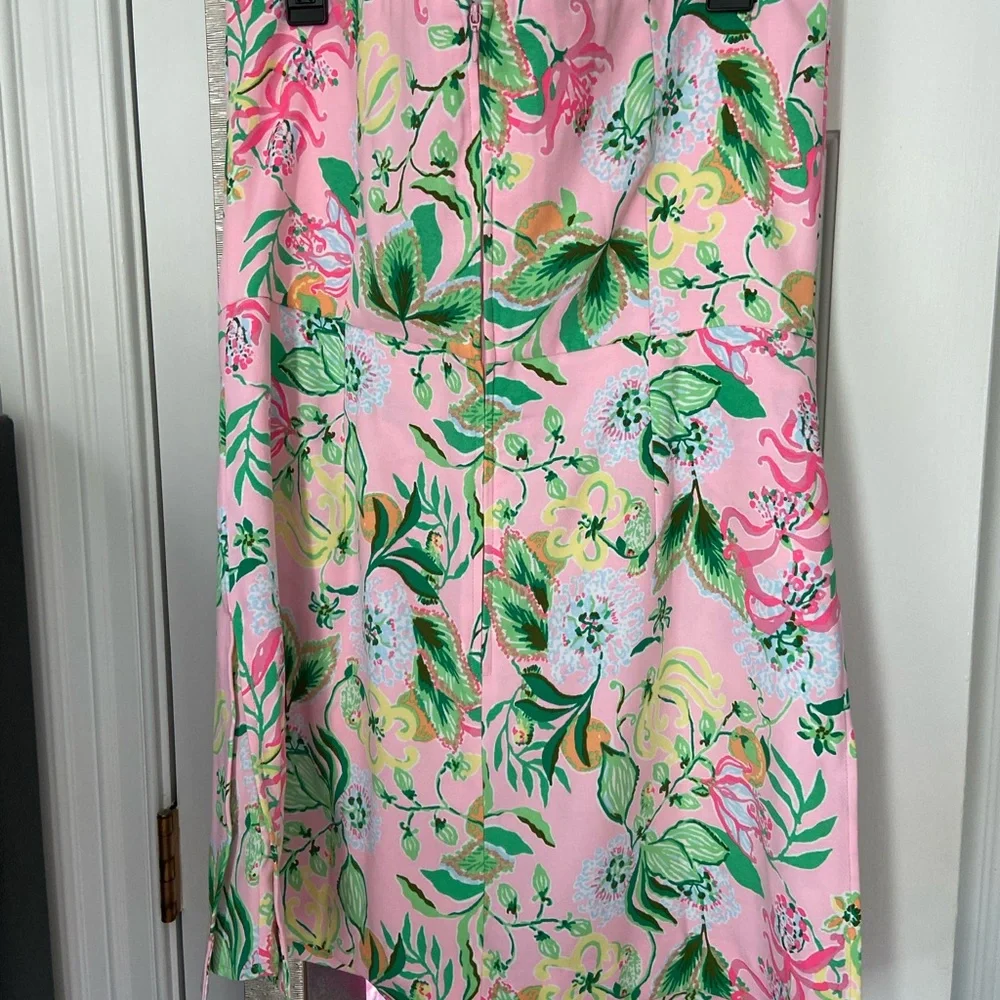 Lilly Pulitzer Pink Strapless Floral Dress/Romper size 14 - Picture 2 of 5